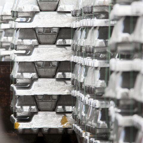 Photo of aluminum ingots